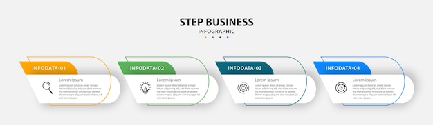 Elemento de diseño de infografía de línea de tiempo de plantilla creativa