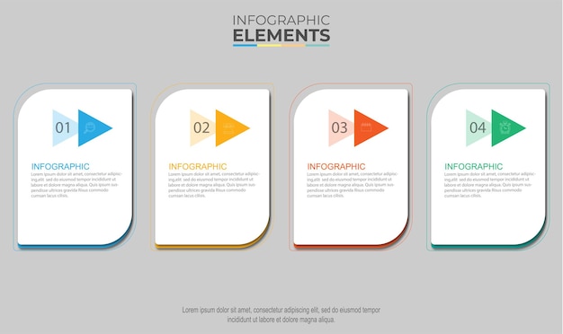 Elemento de diseño de infografía de línea de tiempo de plantilla creativa