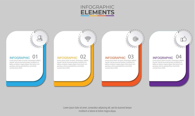 Elemento de diseño de infografía de línea de tiempo de plantilla creativa