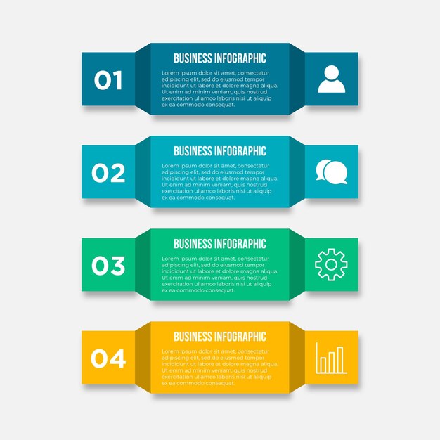 Elemento de diseño infográfico de línea de tiempo y opciones de número concepto de negocio con 4 pasos se puede utilizar para diagrama de diseño de flujo de trabajo diseño web de informe anual plantilla de negocio de vector para presentación