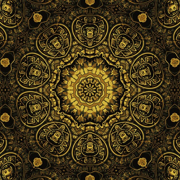 Elemento de diseño de joyería de broche de mandala