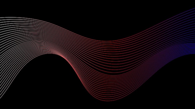 Elemento de diseño de líneas de onda de flujo dinámico de fondo de onda abstracto