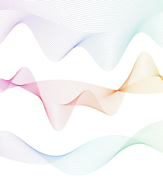 Elemento de diseño líneas onduladas cinta motion28
