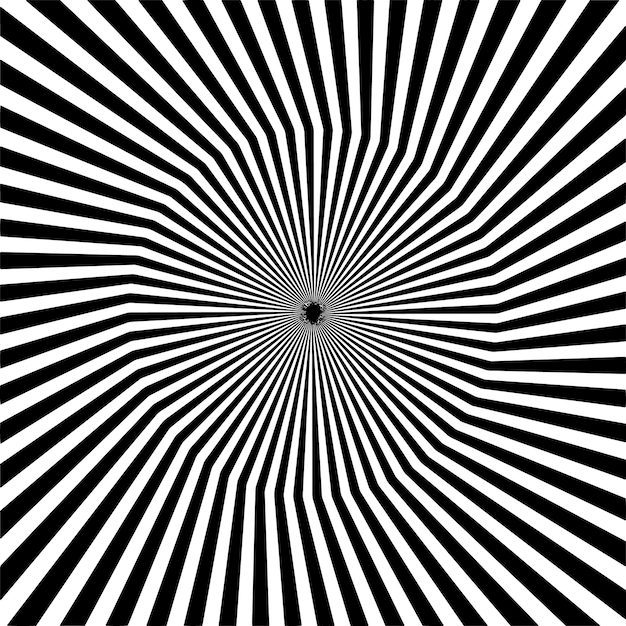 Elemento de diseño de líneas radiales concéntricas negras abstractas para el logotipo redondo de tecnologíaSeamless beautiful