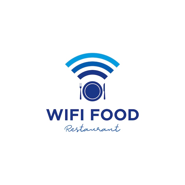 Elemento de diseño de Logo de icono de comida Wifi