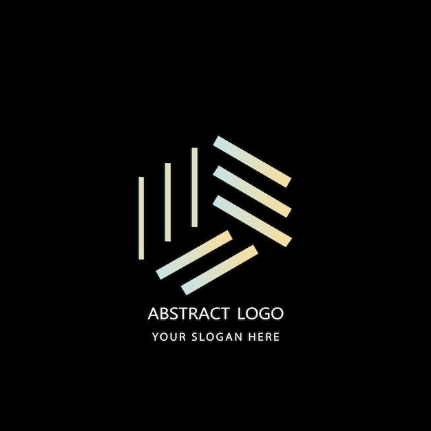 Elemento de diseño de logotipo abstractamente colorido
