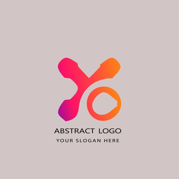 Vector elemento de diseño de logotipo abstractamente colorido