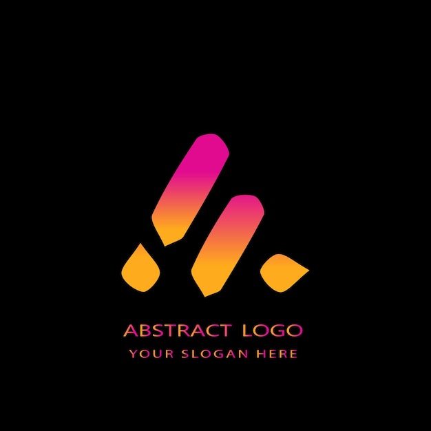 Elemento de diseño de logotipo abstractamente colorido