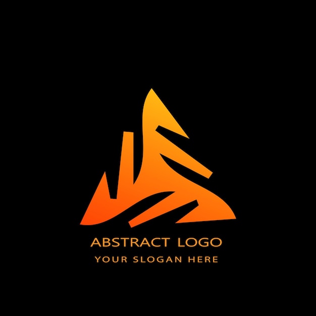 Elemento de diseño de logotipo abstractamente colorido