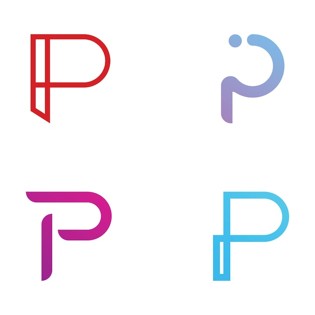 Elemento de diseño de logotipo abstracto letra inicial P monograma Lujoso símbolo elegante y minimalista El logotipo se puede utilizar para la identidad de marca y otros