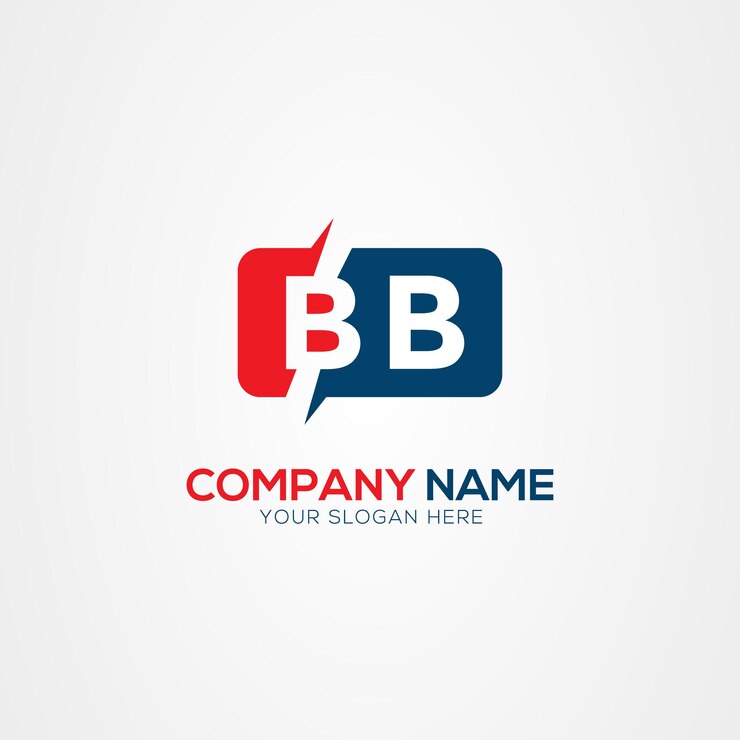 Vector elemento de diseño del logotipo de bb o b creative modern letters