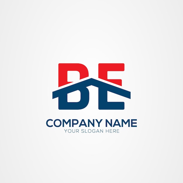 Elemento de diseño del logotipo de BE o EB Creative Modern Letters
