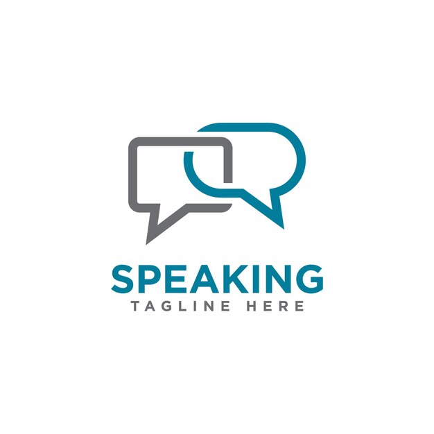 Elemento de diseño del logotipo de Bubble Speech