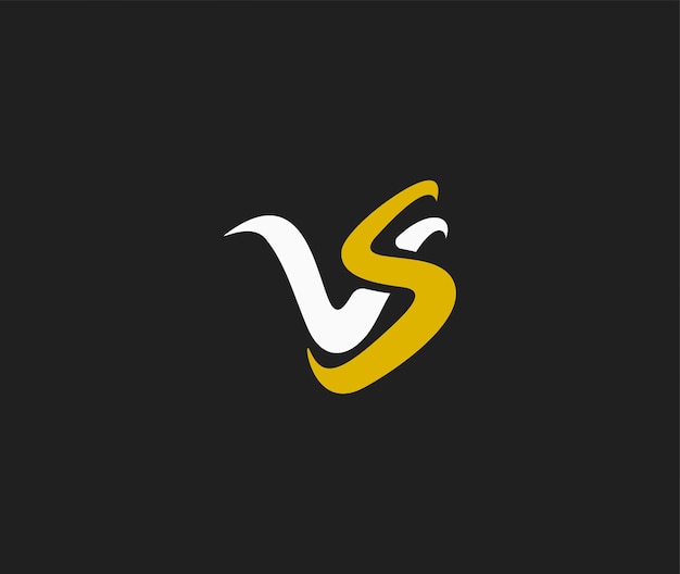 Elemento de diseño del logotipo de la carta de la empresa VS