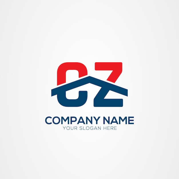 Elemento de diseño del logotipo CZ o ZC Creative Modern Letters