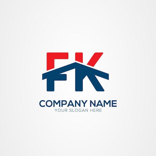 Elemento de diseño del logotipo FA o AF Creative Modern Letters