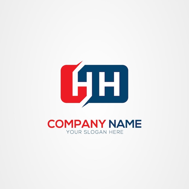 Elemento de diseño del logotipo HH o H Creative Modern Letters