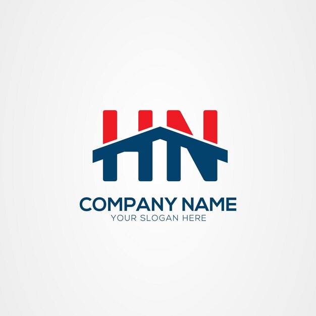 Elemento de diseño del logotipo HN o NH Creative Modern Letters