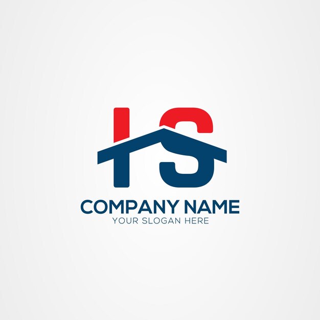 El elemento de diseño del logotipo de IS o SI Creative Modern Letters