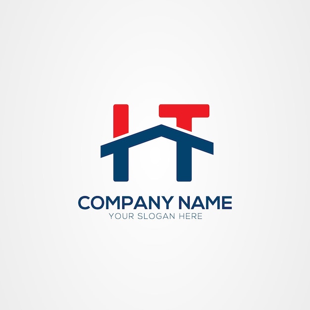 Elemento de diseño del logotipo de IT o TI Creative Modern Letters