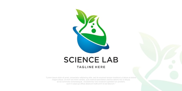 Elemento de diseño de logotipo de laboratorio de naturaleza