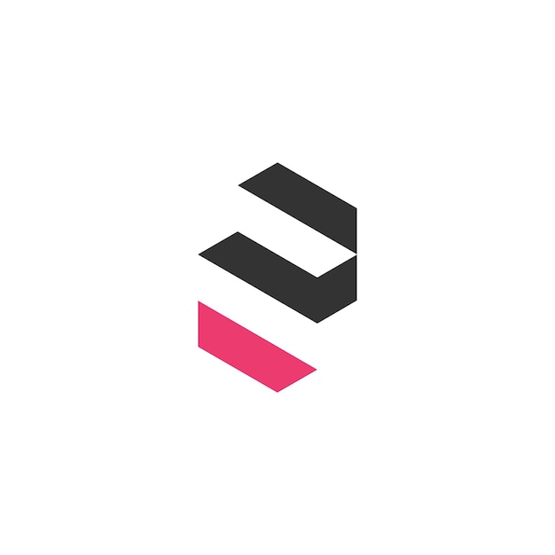 Elemento de diseño del logotipo de la letra E con un estilo de concepto moderno