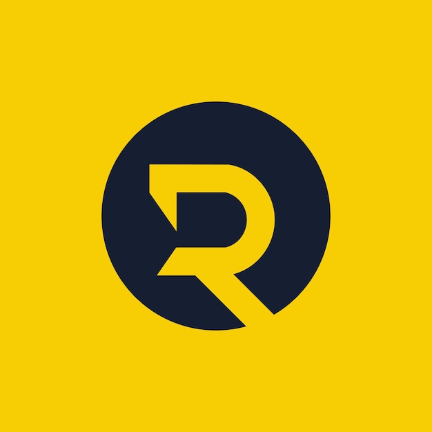 Elemento de diseño del logotipo de la letra R con concepto creativo moderno