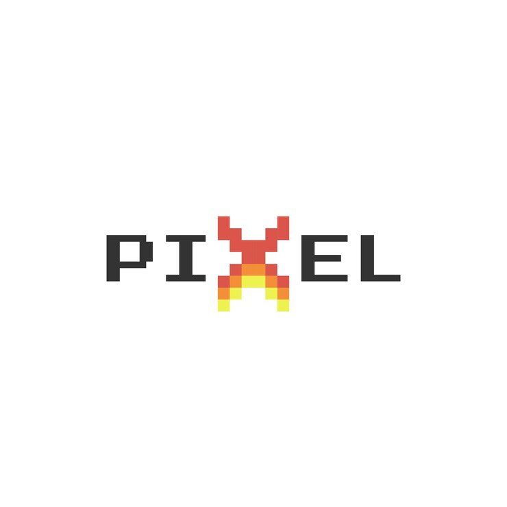 Vector elemento de diseño de logotipo de letra x pixel