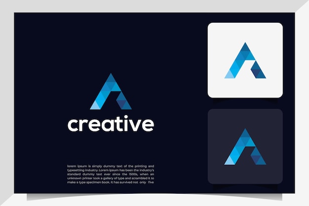 Elemento de diseño de logotipo letra A