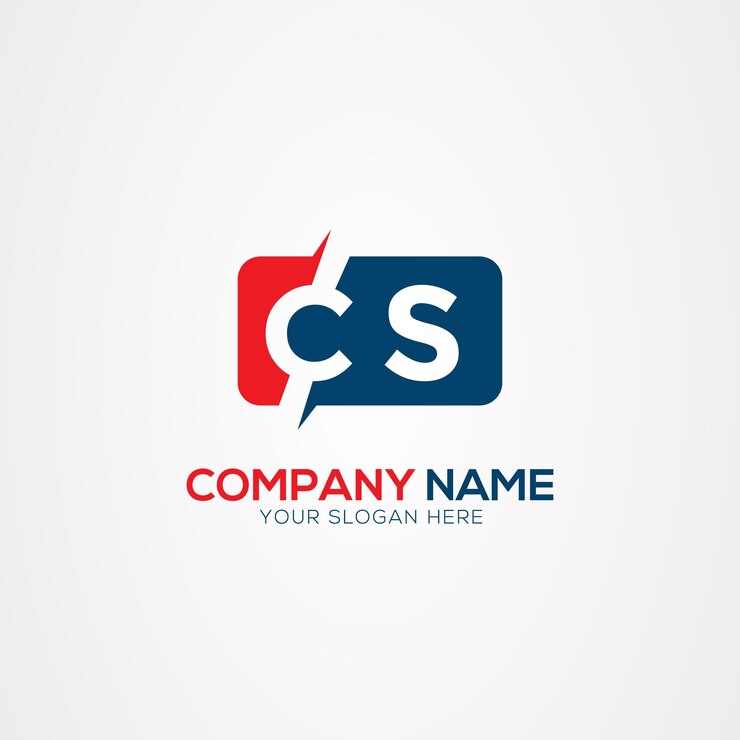 Vector elemento de diseño del logotipo de las letras modernas creativas cs o sc