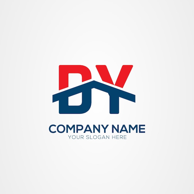 Elemento de diseño del logotipo de las letras modernas creativas DY o YD