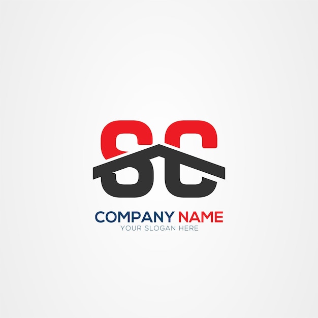 Elemento de diseño del logotipo de las letras modernas creativas SC o CS