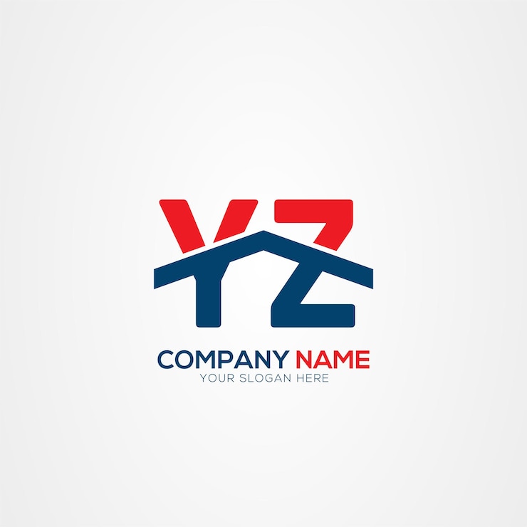 Vector elemento de diseño del logotipo de las letras modernas creativas yz o zy