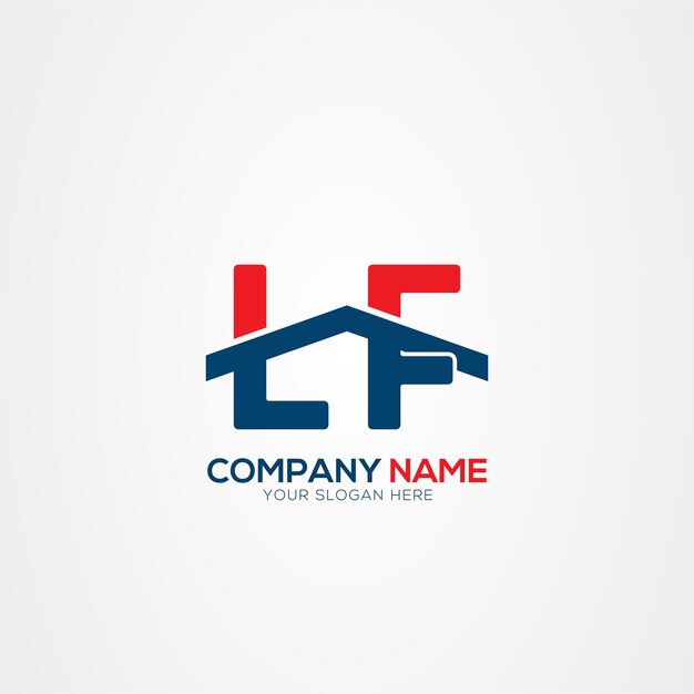 Elemento de diseño del logotipo LF o FL Creative Modern Letters