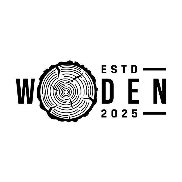 Elemento de diseño de logotipo de madera abstracto circular dinámico para su negocio