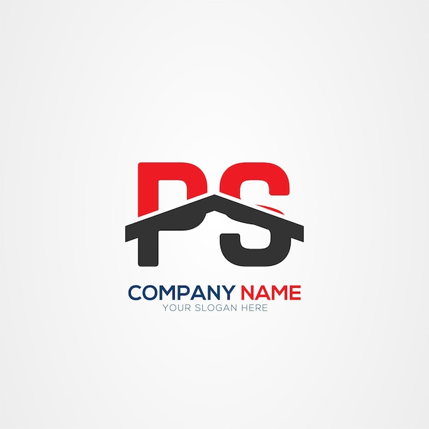 Elemento de diseño del logotipo de PS o SP Creative Modern Letters