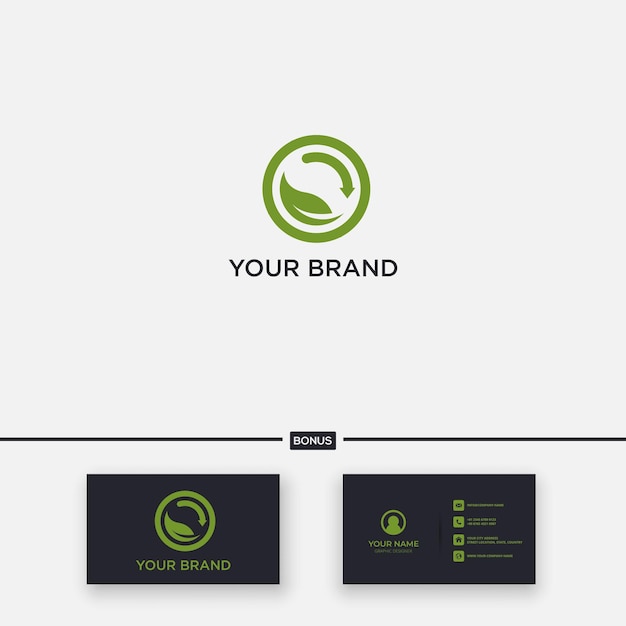 Elemento de diseño de logotipo de reciclaje verde