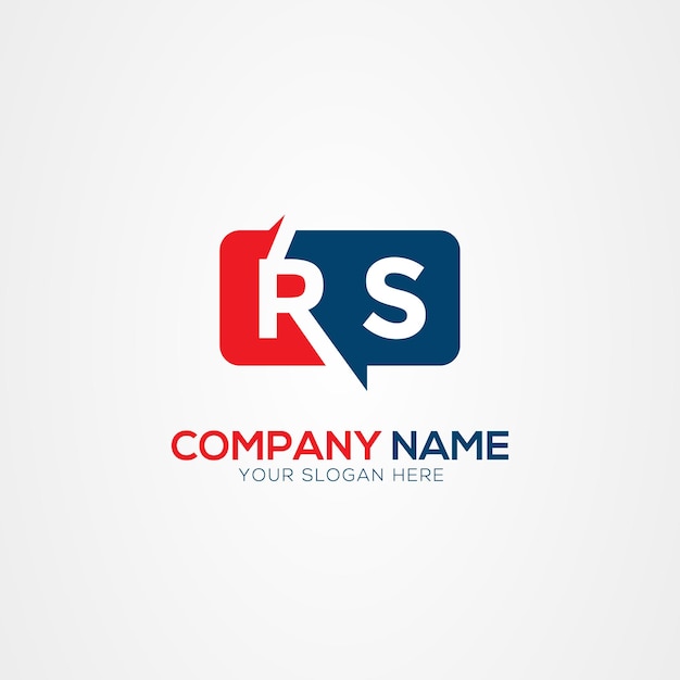 Elemento de diseño del logotipo de RS o SR Creative Modern Letters