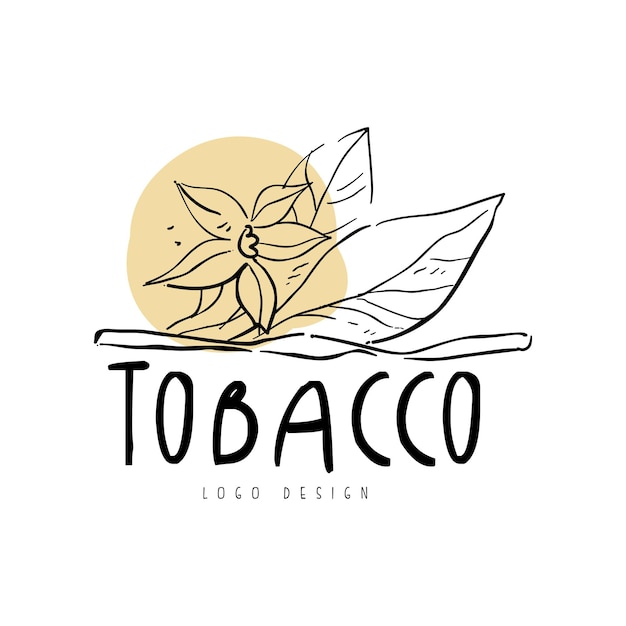 El elemento de diseño del logotipo del tabaco se puede utilizar para la tienda de tabaco, el club de caballeros y los productos de tabaco a mano