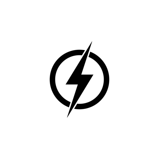 Elemento de diseño de logotipo de vector de energía eléctrica relámpago Concepto de símbolo de electricidad de energía y trueno