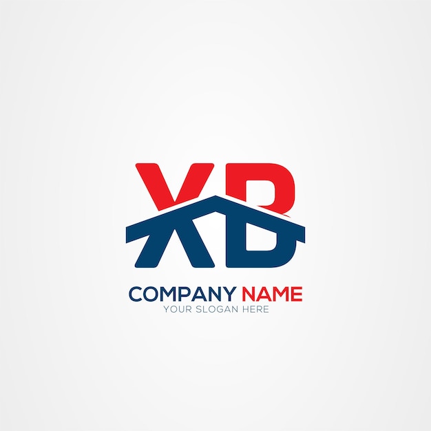 Elemento de diseño del logotipo XB o BX Creative Modern Letters