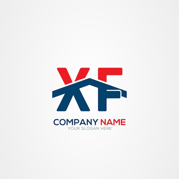 Elemento de diseño del logotipo XF o FX Creative Modern Letters