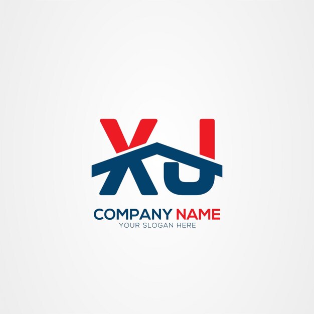 Elemento de diseño del logotipo XJ o JX Creative Modern Letters