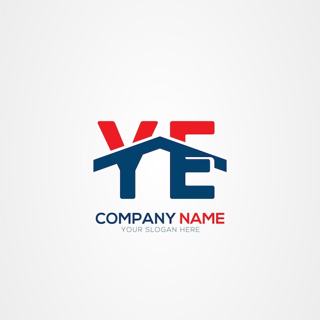 Elemento de diseño del logotipo de YE o EY Creative Modern Letters