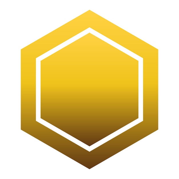 elemento de diseño de lujo de hexágono dorado