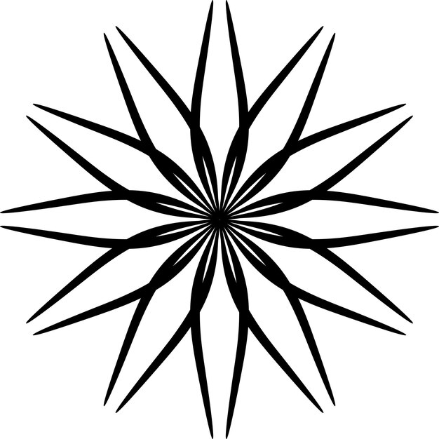 Elemento de diseño de mandala abstracto Página de libro para colorear Patrón redondo decorativo
