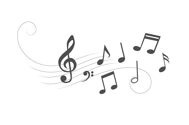 Elemento de diseño de la nota musical