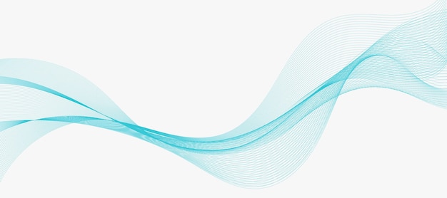 Elemento de diseño de onda abstracta de color azul vectorial Fondo vectorial abstracto con ondas de color suaves