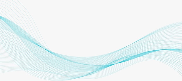 Elemento de diseño de onda abstracta de color azul vectorial Fondo vectorial abstracto con ondas de color suaves