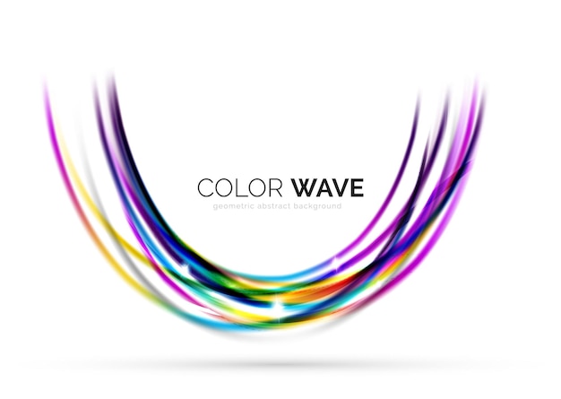 Elemento de diseño de onda de color abstracto